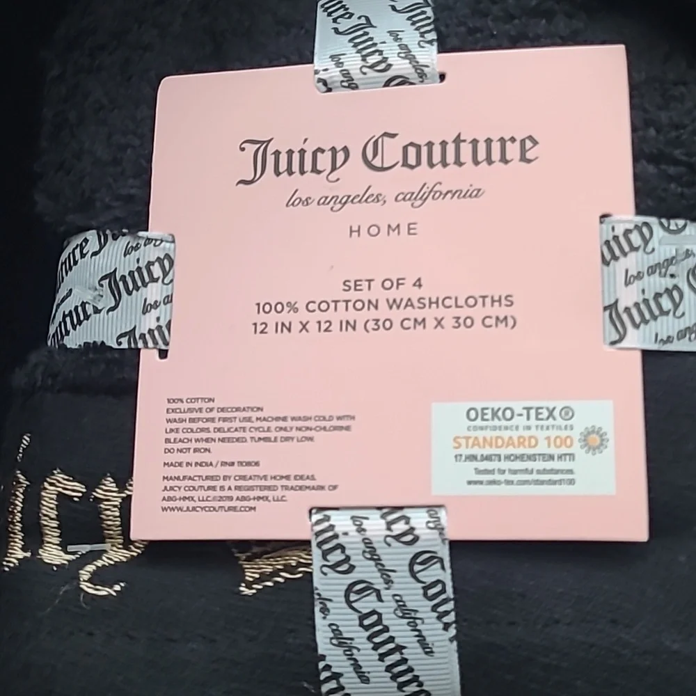 Juicy Couture Black and Gold Towel Set - Picture 6 of 12